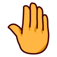 How emoji raised back of hand displayed on Emojidex