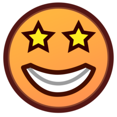 How emoji star-struck displayed on Emojidex