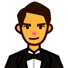 How emoji man in tuxedo displayed on Emojidex