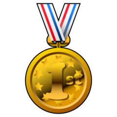 How emoji 1st place medal displayed on Emojidex