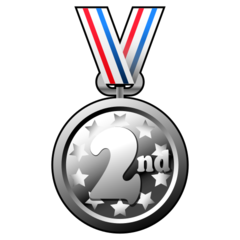 How emoji 2nd place medal displayed on Emojidex