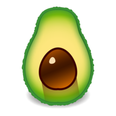 How emoji avocado displayed on Emojidex