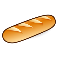 How emoji baguette bread displayed on Emojidex