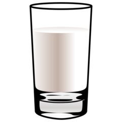 How emoji glass of milk displayed on Emojidex