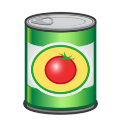 How emoji canned food displayed on Emojidex