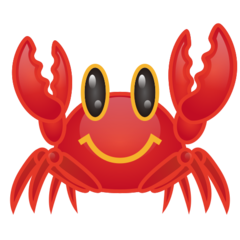 How emoji crab displayed on Emojidex