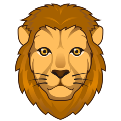 How emoji lion displayed on Emojidex