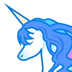 How emoji unicorn displayed on Emojidex