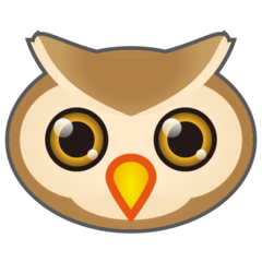 How emoji owl displayed on Emojidex