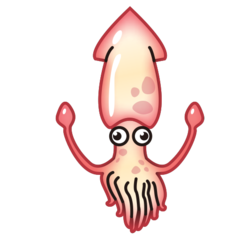 How emoji squid displayed on Emojidex