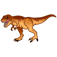 How emoji T-Rex displayed on Emojidex