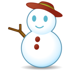 How emoji snowman without snow displayed on Emojidex