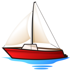 How emoji sailboat displayed on Emojidex