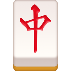 How emoji mahjong red dragon displayed on Facebook