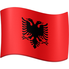 How emoji flag: Albania displayed on Facebook