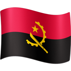 How emoji flag: Angola displayed on Facebook