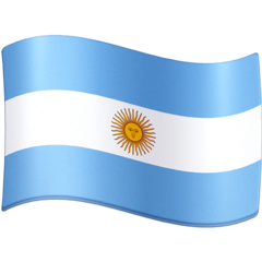 How emoji flag: Argentina displayed on Facebook