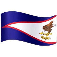 How emoji flag: American Samoa displayed on Facebook