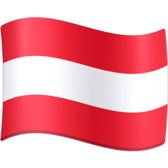 How emoji flag: Austria displayed on Facebook