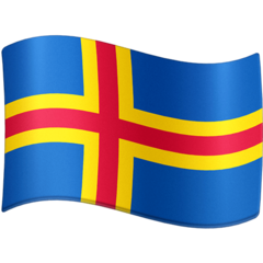 How emoji flag: Åland Islands displayed on Facebook