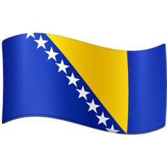 How emoji flag: Bosnia & Herzegovina displayed on Facebook