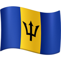 How emoji flag: Barbados displayed on Facebook