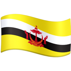 How emoji flag: Brunei displayed on Facebook