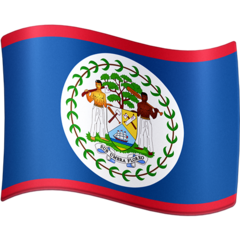 How emoji flag: Belize displayed on Facebook