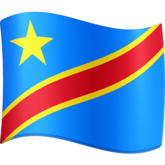 How emoji flag: Congo - Kinshasa displayed on Facebook