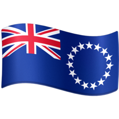 How emoji flag: Cook Islands displayed on Facebook