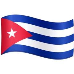 How emoji flag: Cuba displayed on Facebook