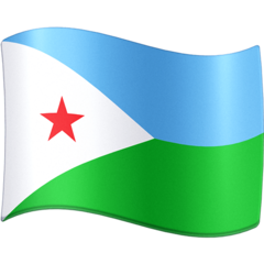 How emoji flag: Djibouti displayed on Facebook