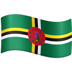 How emoji flag: Dominica displayed on Facebook