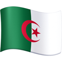 How emoji flag: Algeria displayed on Facebook