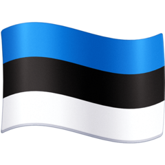 How emoji flag: Estonia displayed on Facebook