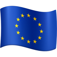 How emoji flag: European Union displayed on Facebook