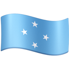 How emoji flag: Micronesia displayed on Facebook