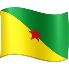 How emoji flag: French Guiana displayed on Facebook