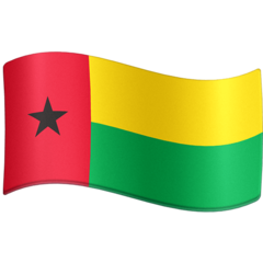 How emoji flag: Guinea-Bissau displayed on Facebook