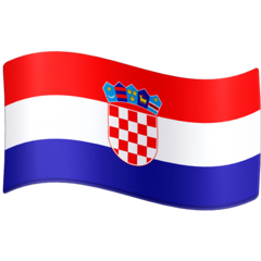 How emoji flag: Croatia displayed on Facebook