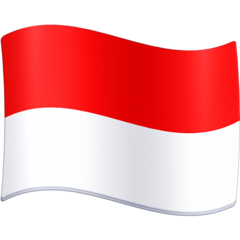 How emoji flag: Indonesia displayed on Facebook