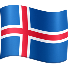 How emoji flag: Iceland displayed on Facebook