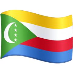 How emoji flag: Comoros displayed on Facebook