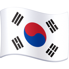 How emoji flag: South Korea displayed on Facebook