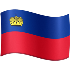 How emoji flag: Liechtenstein displayed on Facebook