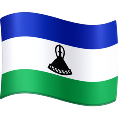 How emoji flag: Lesotho displayed on Facebook