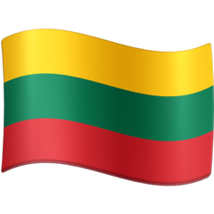 How emoji flag: Lithuania displayed on Facebook