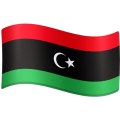 How emoji flag: Libya displayed on Facebook