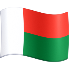 How emoji flag: Madagascar displayed on Facebook