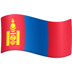 How emoji flag: Mongolia displayed on Facebook